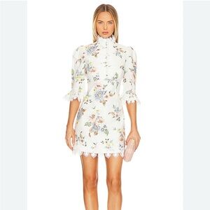 Zimmermann Applique Mini Dress In Blue Floral - WORN ONCE